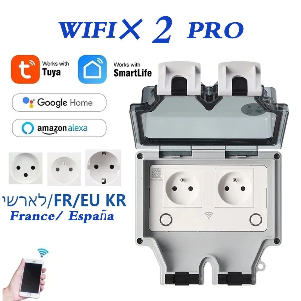 Tuya Waterproof Electrical Wal - Timer Dual Outlet ulasan dan harga